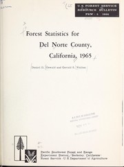 Cover of: Forest statistics for Del Norte County, California