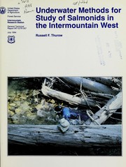 Cover of: Underwater methods for study of salmonids in the intermountain West