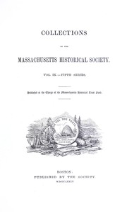 Cover of: Collections of the Massachusetts Historical Society: Fifth series