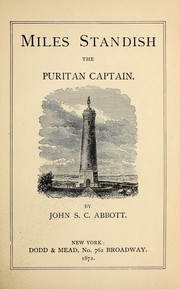 Cover of: Miles Standish, captain of the pilgrims