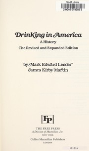 Cover of: Drinking in America: a history