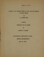 A study of the sulphur supply of soils and its relation to plant growth by J. Stanley Cobb