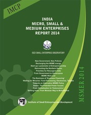 Cover of: India Micro Small and Medium Enterprises Report - 2014