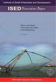 Cover of: Micro Small and Medium Enterprises Act, 2006:Some Reflections by 