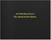 Cover of: An Unbroken LIne to the American Revolutionary War and the United States Civil War by 