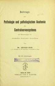 Cover of: Beitr©Þge zur Pathologie und pathologischen Anatomie des Centralnervensystems by Arnold Pick