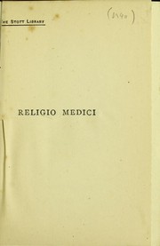 Cover of: Religio medici and other essays