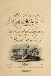 Cover of: A selection of Irish melodies by John Stevenson