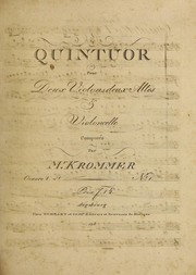 Cover of: [Violin quintets] by Franz Krommer