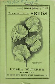 Cover of: Catalogue of seeds | Hosea Waterer (Firm)