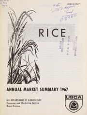 Cover of: Rice: annual market summary, 1967