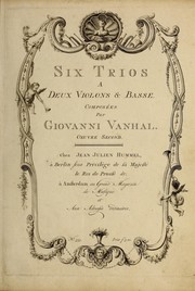 Cover of: Six trios ℗♭ deux violons & basse, oeuvre 2