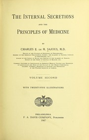 Cover of: The internal secretions and the principles of medicine