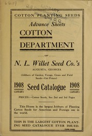 Cover of: Advance sheets cotton department of N.L. Willet Seed Co.'s seed catalogue