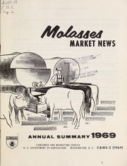 Cover of: Molasses market news: annual summary 1969