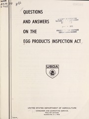 Cover of: Questions and answers on the Egg Products Inspection Act
