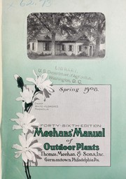 Cover of: Meehans' manual of outdoor plants: Spring 1908