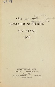 Cover of: Concord Nurseries catalog: 1908