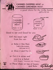 Cover of: Canned chopped meat or canned luncheon meat by 