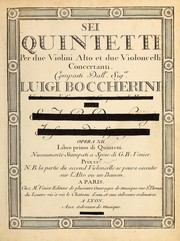 Cover of: Sei quintetti per due violini, alto et due violoncelli concertanti