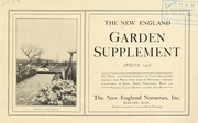 Cover of: The New England garden supplement: spring 1908