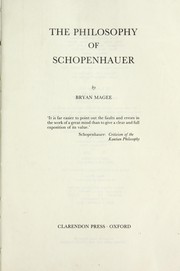 Cover of: The philosophy of Schopenhauer by Bryan Magee