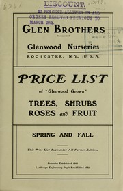 Cover of: Price list of "Glenwood grown" trees, shrubs, roses and fruit: spring and fall