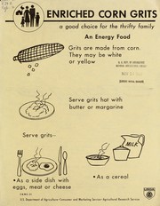 Cover of: Enriched corn grits by United States. Consumer and Marketing Service