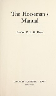 Cover of: The horseman's manual
