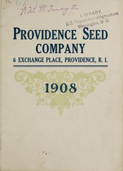 Cover of: Providence Seed Company's catalogue of seeds and implements bulbs, plants and fertilizers: poultry supplies, greenhouse supplies