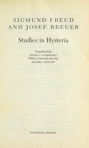 Cover of: Studies in hysteria