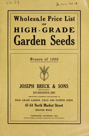 Wholesale price list of garden, seeds, flower and sundries by Joseph Breck & Sons