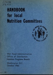 Cover of: Handbook for local nutrition committees