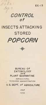 Cover of: Control of insects attacking stored popcorn