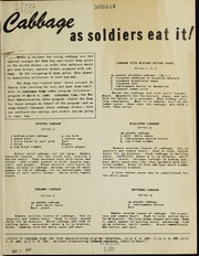 Cover of: Cabbage as soldiers eat it!