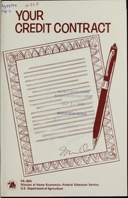 Cover of: Your credit contract by United States. Federal Extension Service. Division of Home Economics