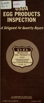 Cover of: USDA egg products inspection; a safeguard for quantity buyers