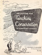 Cover of: An outline for teaching conservation in elementary schools