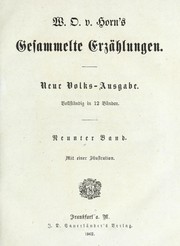 Cover of: W.O. v. Horn's gesammelte Erz©Þhlungen