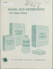 Cover of: Soaps and detergents for clean clothes by United States. Federal Extension Service. Division of Home Economics