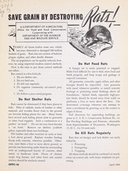 Cover of: Save grain by destroying rats!