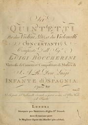 Cover of: [Quintets for two violins, viola and two cellos]