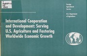 Cover of: International cooperation and development by United States. Foreign Agricultural Service
