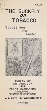 Cover of: The suckfly on tobacco: suggestions for control
