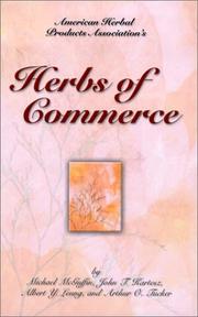 Cover of: Herbs of Commerce by Michael McGuffin, Albert Y. Leung, Arthur O. Tucker