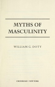 Cover of: Myths of masculinity