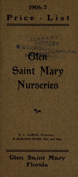 Cover of: 1906-7 price list