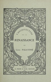 Cover of: L'architecture de la renaissance