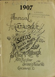Cover of: 1907 annual catalogue by J. Chas. McCullough (Firm)