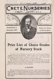 Cover of: Price list of choice grades of nursery stock